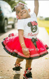 Minnie Tutu Set - Mouse Theme Tutu Set - Minnie Ribbon Tutu - Toodles Birthday Outfit - Twoddles Birthday Tutu