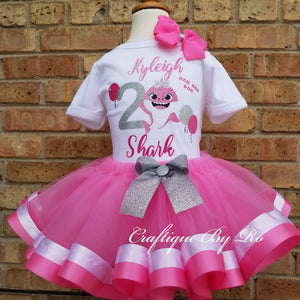 SHARK Birthday Outfit kids- First Birthday Outfit  - BABY Birthday Tutu - Shark Birthday Tutu -  Shark Shirt - Shark Outfit -