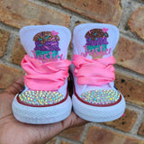 Ice Cream Bling Shoes - Birthday Outfit - Custom Shoes - Shortcake Inspired