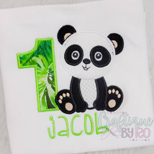 Panda Bear Shirt, Embroidered Shirt Panda Birthday Shirt, 1st Birthday Shirt, Personalized Safari Birthday Shirt, Safari Party