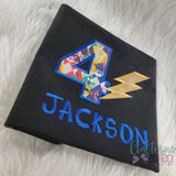 Custom Super Hero Birthday Shirts - Power Shirt, Embroidered Ranger Shirt, Ninja Shirt, Personalized Birthday Shirt