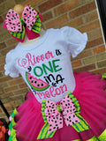 One in A Melon Birthday Outfit Shirt, Embroidered Shirt, Birthday Shirt,  First Birthday, Personalized Melon Birthday Shirt