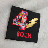 Custom Super Hero Birthday Shirts - Power Shirt, Embroidered Ranger Shirt, Ninja Shirt, Personalized Birthday Shirt