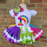 Rainbow Tutu, Melon Shirt, Embroidered Shirt Birthday Shirt,  Birthday Coco Shirt, Personalized Birthday Shirt