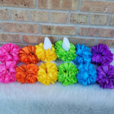 Ruffle Anklets -Rainbow Ribbon Tutu Anklets - Neon Tutu Socks -Ruffled Anklets- Rainbow