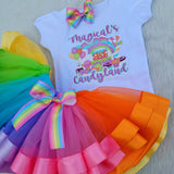 Candyland Birthday Outfit, Pastel Rainbow Birthday Outfit Toddler Girl, ANY BIRTHDAY, Sweet One Birthday Outfit, Candyland Birthday Outfit