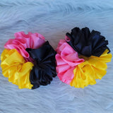 Pink Lemonade Anklets - Pink Yellow Black Ribbon Tutu Anklets - Bee Tutu Socks -Ruffled Anklets