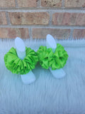 Lime Green  Ruffle Anklets - Lime Ribbon Tutu Anklets - Tutu Socks -Ruffled Anklets - Birthday Ruffle Anklets