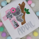 Koala Birthday Shirt - First Birthday Shirt - Koala Birthday Shirt with Name - Girl 1st Birthday Shirt Pink