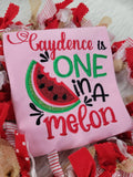 Red One In A Melon Tutu Outfit, Melon Shirt, Watermelon Embroidered Shirt Birthday Shirt,  Birthday Melon Shirt, Personalized Birthday