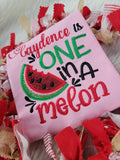Red One In A Melon Tutu Outfit, Melon Shirt, Watermelon Embroidered Shirt Birthday Shirt,  Birthday Melon Shirt, Personalized Birthday
