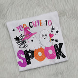 Spooky Halloween Shirt - Ghost Shirt - Too Cute to Spook Shirt with Name - Boo Shirt - Boo Scary Shirt