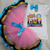 Girl Superhero Birthday Outfit, Pink Hero Birthday Outfit-  Girl  BIRTHDAY Party, Superhero Birthday Outfit, Birthday Outfit