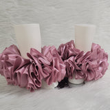 Mauve Ruffle Anklets - Mauve Ribbon Tutu Anklets - Tutu Socks -Ruffled Anklets - Birthday Ruffle Anklets