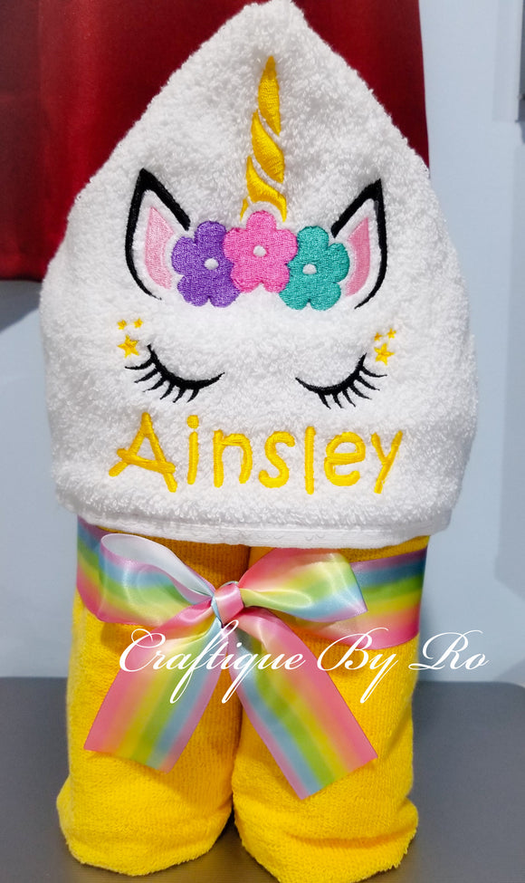 Unicorn Hooded Towel