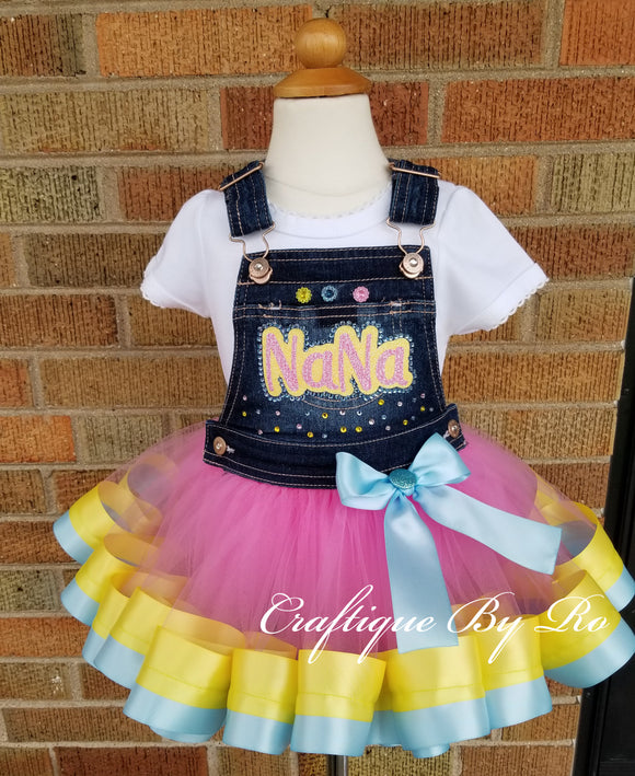 Overall Ribbon Trimmed Tutu