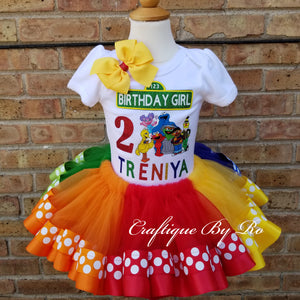 Sesame Street Rainbow Tutu Set