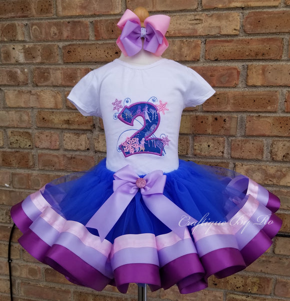 Frozen Tutu Set Birthday Outfit 2