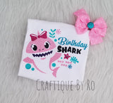 Pink and Blue Shark Baby Tutu