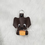 Gray Puppy Asthma Inhaler Holder