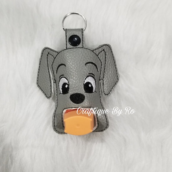 Gray Puppy Asthma Inhaler Holder