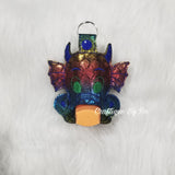 Rainbow Dragon Asthma Inhaler Holder