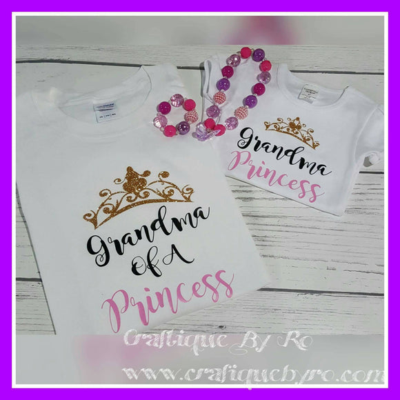 Grandma of a Princess Shirt Set