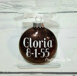 Personalized Glitter ornaments