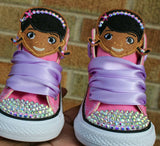 Custom Doc Birthday Bling Shoes - Birthday Outfit - Custom Shoes - Doc McStuffins Inspired