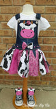 Custom Cow Birthday Bling Shoes - Birthday Outfit - Custom Shoes - Cow Inspired