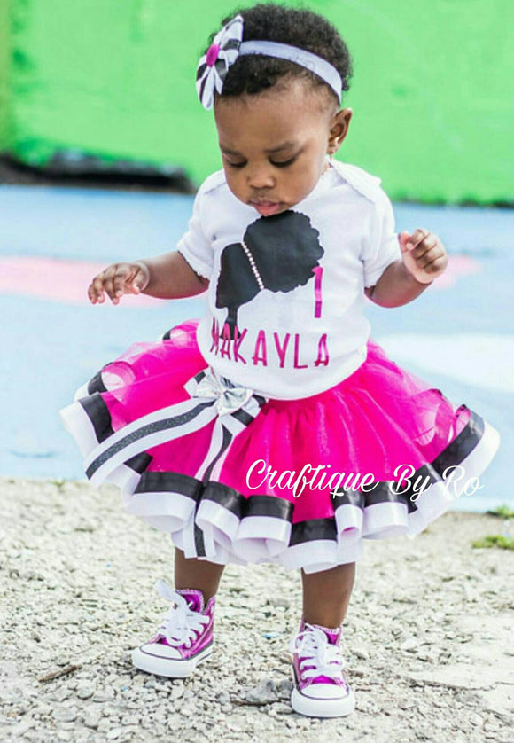 Afro Puff Girl Tutu Set