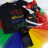 Wild About Being Uno Tutu Set - Wild One  Tutu Set - Birthday Outfit - 1st  Birthday Outfit - 1st Birthday Tutu