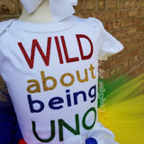 Wild About Being Uno Tutu Set - Wild One  Tutu Set - Birthday Outfit - 1st  Birthday Outfit - 1st Birthday Tutu