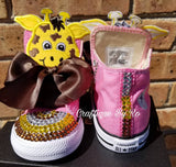 Giraffe Birthday Bling Shoes - Birthday Outfit - Custom Shoes