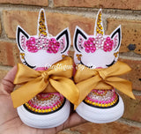 Unicorn Bling Shoes - Birthday Outfit - Custom Shoes -   Shoes - Unicorn Birthday Outfit - Pearl Converse