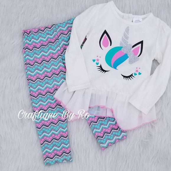 Unicorn Birthday Outfit - Unicorn Costume -  Birthday Outfit - Unicorn Shirt -  Unicorn outfit