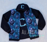 Panther Bomber Jacket - Black and Blue  Bomber Jacket - Boys Bomber Jacket - Kids bomber Jacket