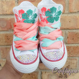 Moana Bling Shoes - Birthday Outfit - Custom Shoes - Baby Moana Inspired - Moana Birthday Outfit