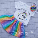 Rainbow Baby Birthday Girl Outfit - Baby Shower Gift - Birthday Outfits | Baby Girl's birthday bodysuit - Skirt Set