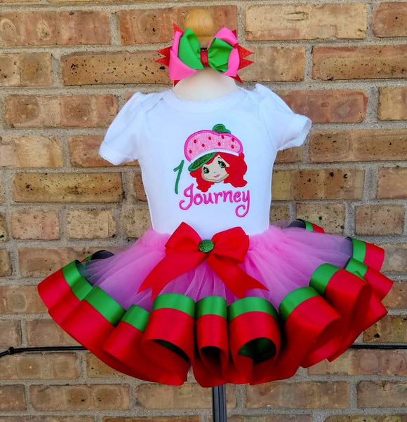 Strawberry Tutu Set - Strawberry Girl Birthday Outfit