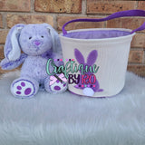 Embroidered Easter Bunny - Personalized Easter Basket