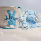 Embroidered Easter Bunny - Personalized Easter Basket